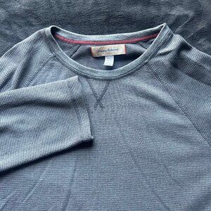 Tommy Bahama Waffle Knit Crewneck Shirt XXL Gray